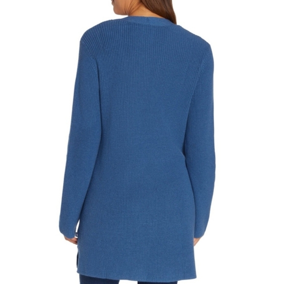 GAP Women's Blue Open-Front Sweater - Picture 2 of 2
